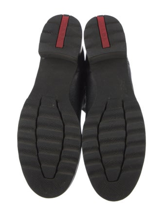 Prada Sport Leather Moto Boots