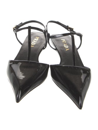 Prada Patent Leather Slingback Pumps