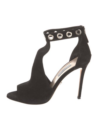 Prada Suede Cutout Accent Sandals