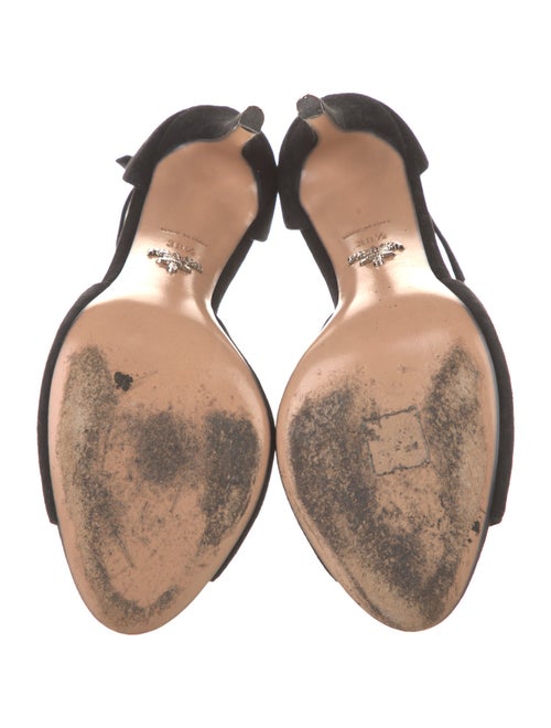 Prada Suede Cutout Accent Sandals