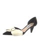Prada Patent Leather Bow Accents D'Orsay Pumps