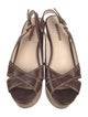 Prada Leather Animal Print Slingback Sandals