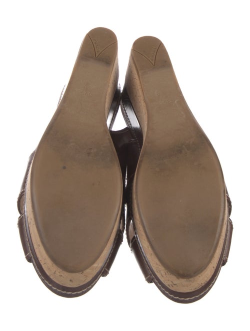 Prada Leather Animal Print Slingback Sandals