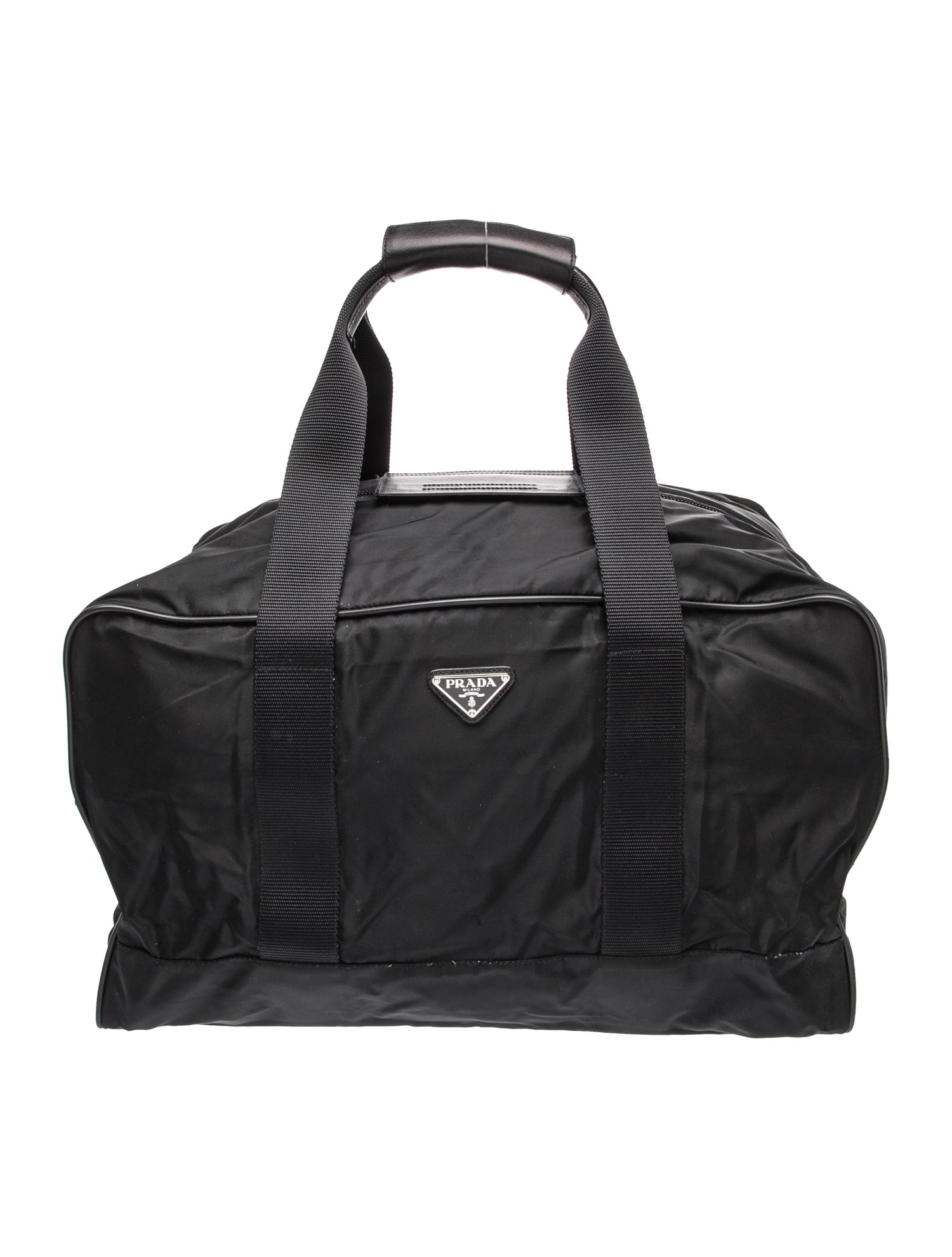 Prada Enameled Metal Triangle Diaper Bag Vintage