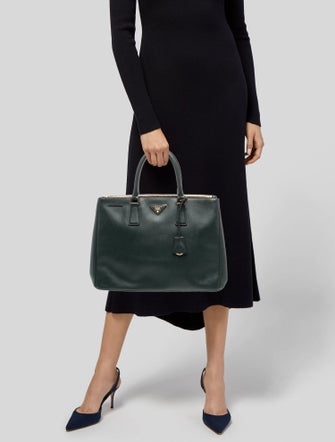 Prada Saffiano Lux Leather Galleria Double Zip Large
