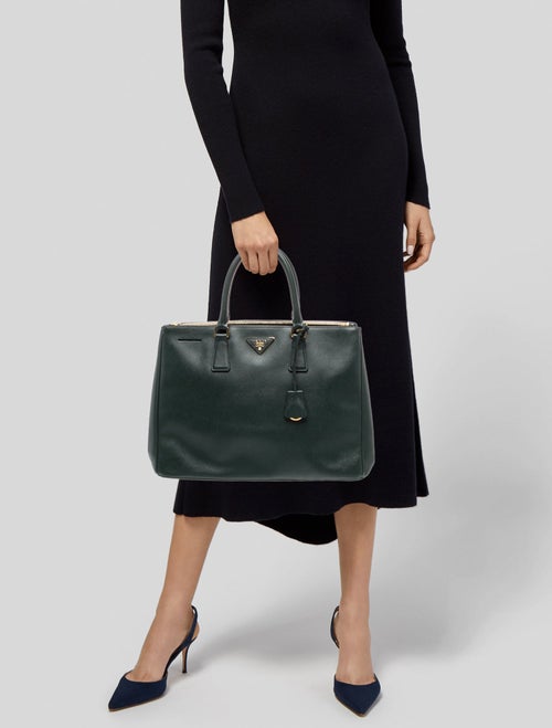 Prada Saffiano Lux Leather Galleria Double Zip Large