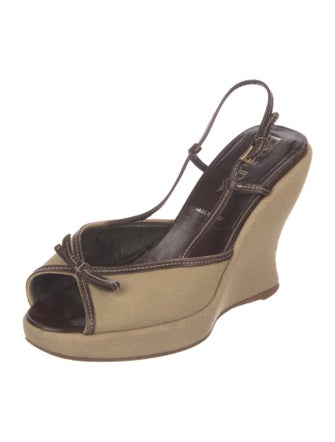 Prada Canvas Slingback Sandals