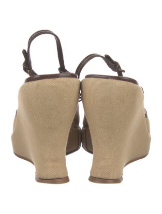 Prada Canvas Slingback Sandals