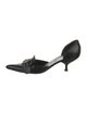 Prada Leather Leather Trim Embellishment D'Orsay Pumps