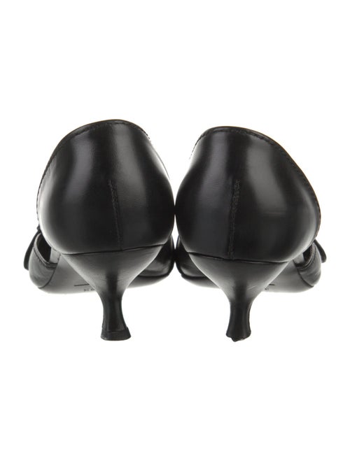 Prada Leather Leather Trim Embellishment D'Orsay Pumps