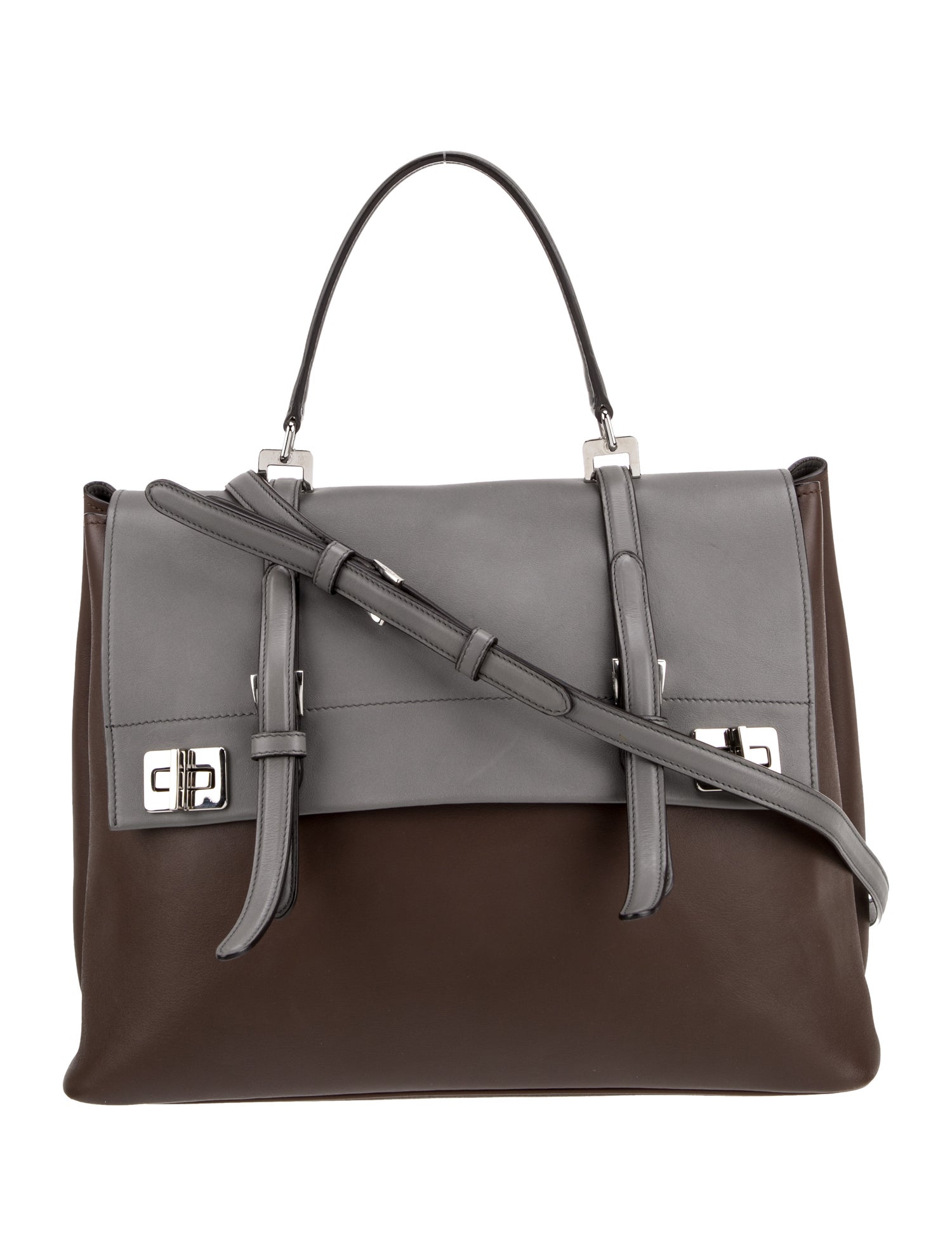 Prada City Calf Leather Top Handle Bag