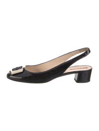 Prada Sport Patent Leather Slingback Pumps