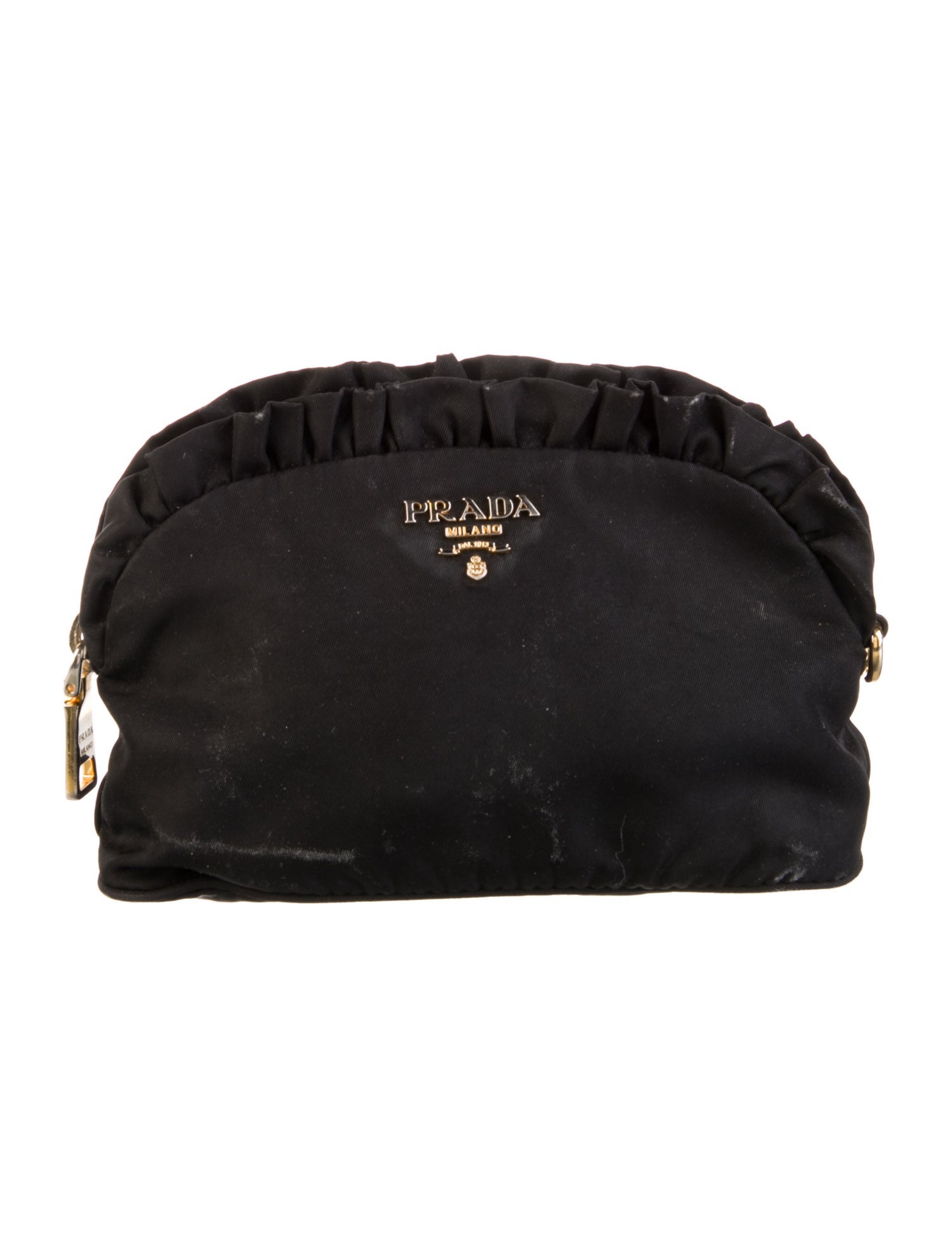 Prada Tessuto Ruffle Cosmetic Bag