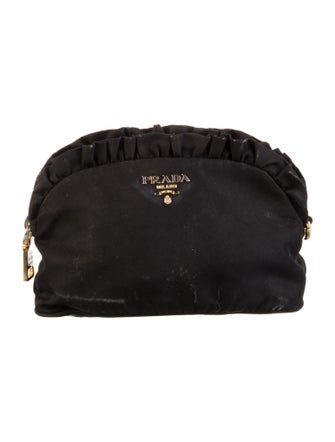 Prada Tessuto Ruffle Cosmetic Bag