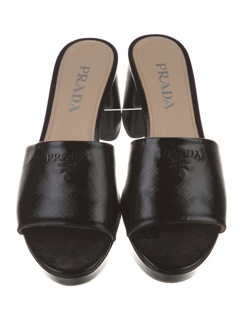 Prada Saffiano Leather Slides