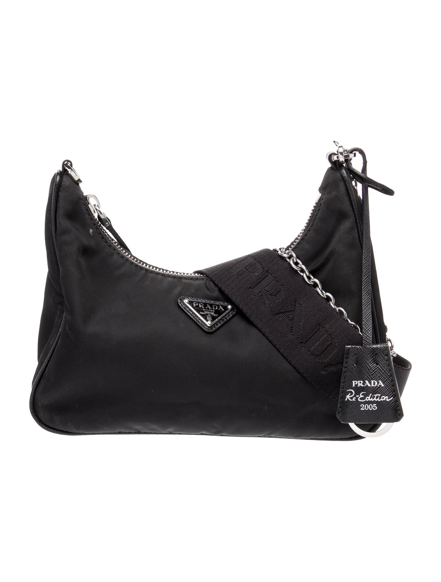 Prada Enameled Metal Triangle Re-Edition 2005