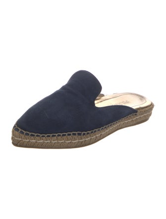 Prada Suede Whipstitch Trim Mules