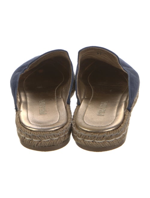 Prada Suede Whipstitch Trim Mules