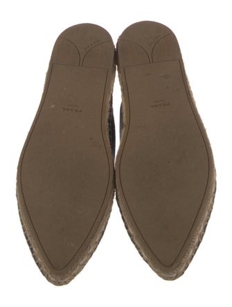 Prada Suede Whipstitch Trim Mules