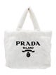 Prada Enameled Metal Triangle Tote Large