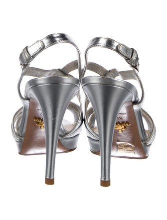 Prada Patent Leather Slingback Sandals