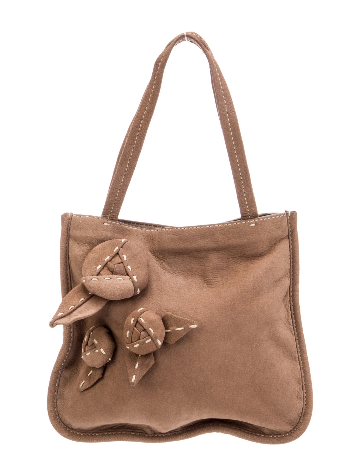 Prada Enameled Metal Triangle Top Handle Bag