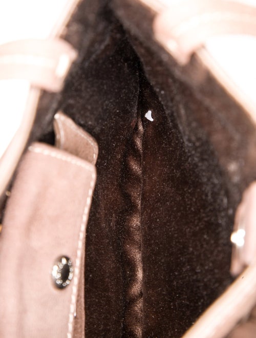 Prada Enameled Metal Triangle Top Handle Bag