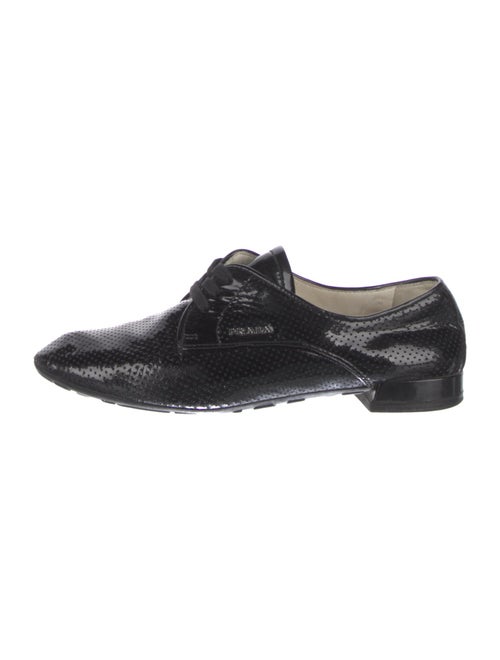 Prada Sport Patent Leather Lasercut Accents Oxfords