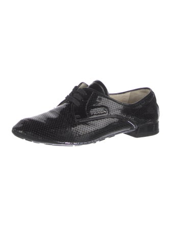 Prada Sport Patent Leather Lasercut Accents Oxfords