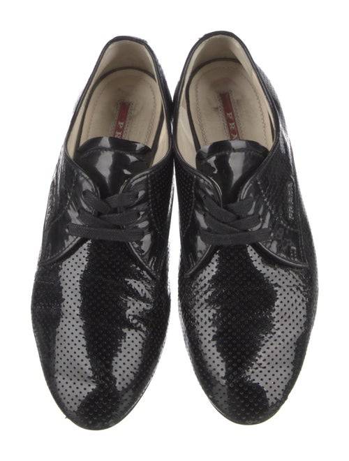 Prada Sport Patent Leather Lasercut Accents Oxfords
