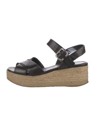 Prada Leather Braided Accents Espadrilles