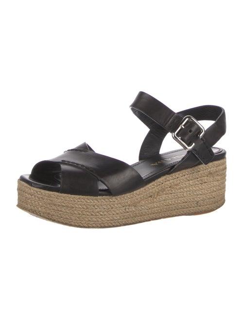 Prada Leather Braided Accents Espadrilles