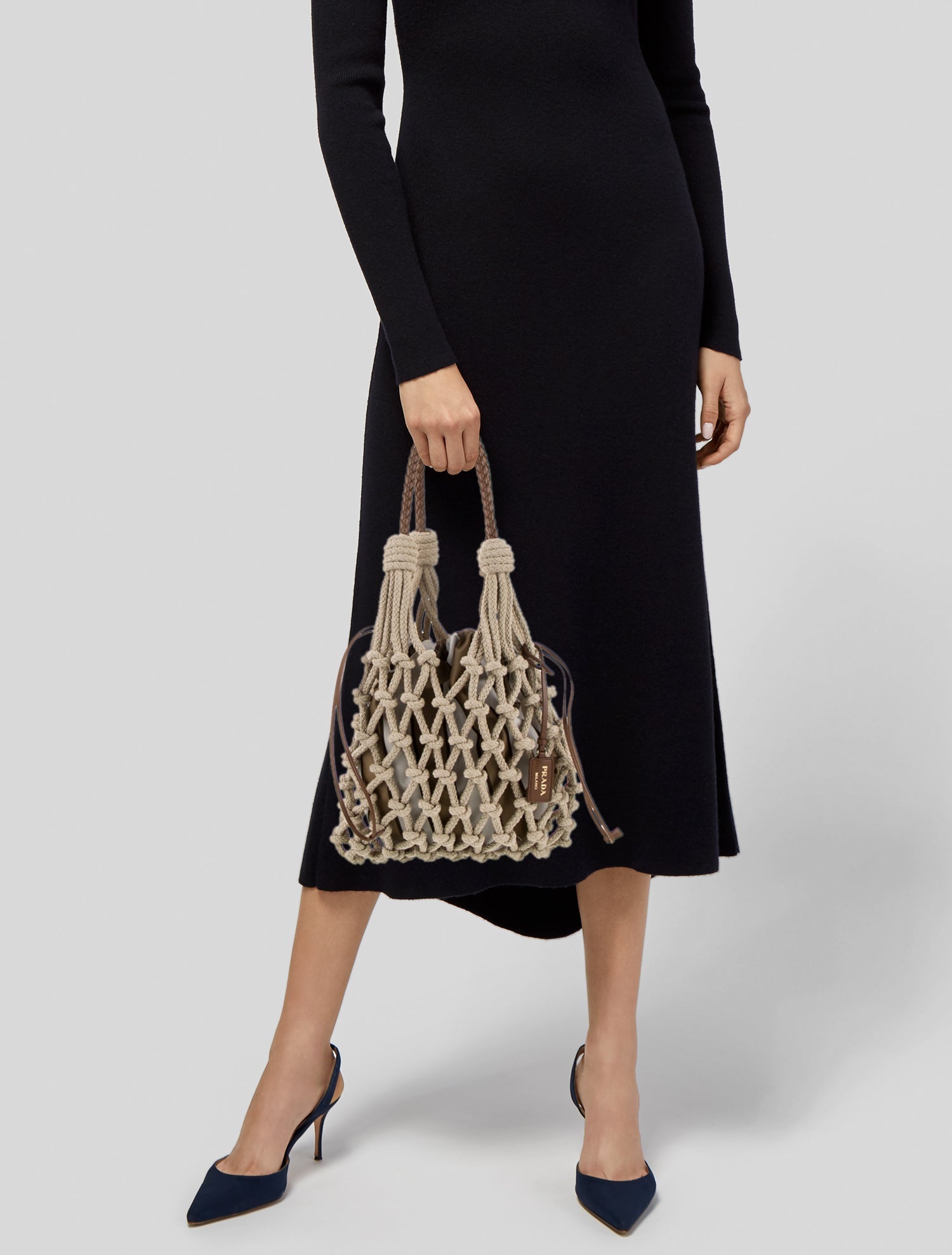 Prada Tessuto Nylon Noué Macramé Medium