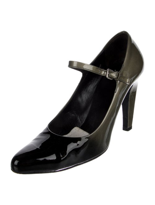 Prada Patent Leather Colorblock Pattern Pumps
