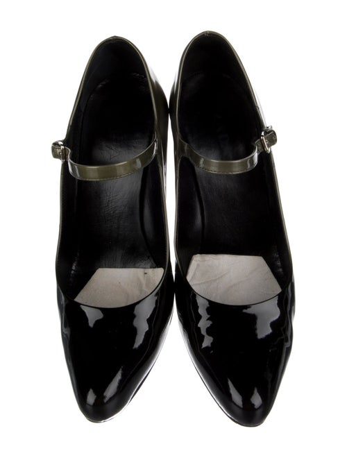 Prada Patent Leather Colorblock Pattern Pumps