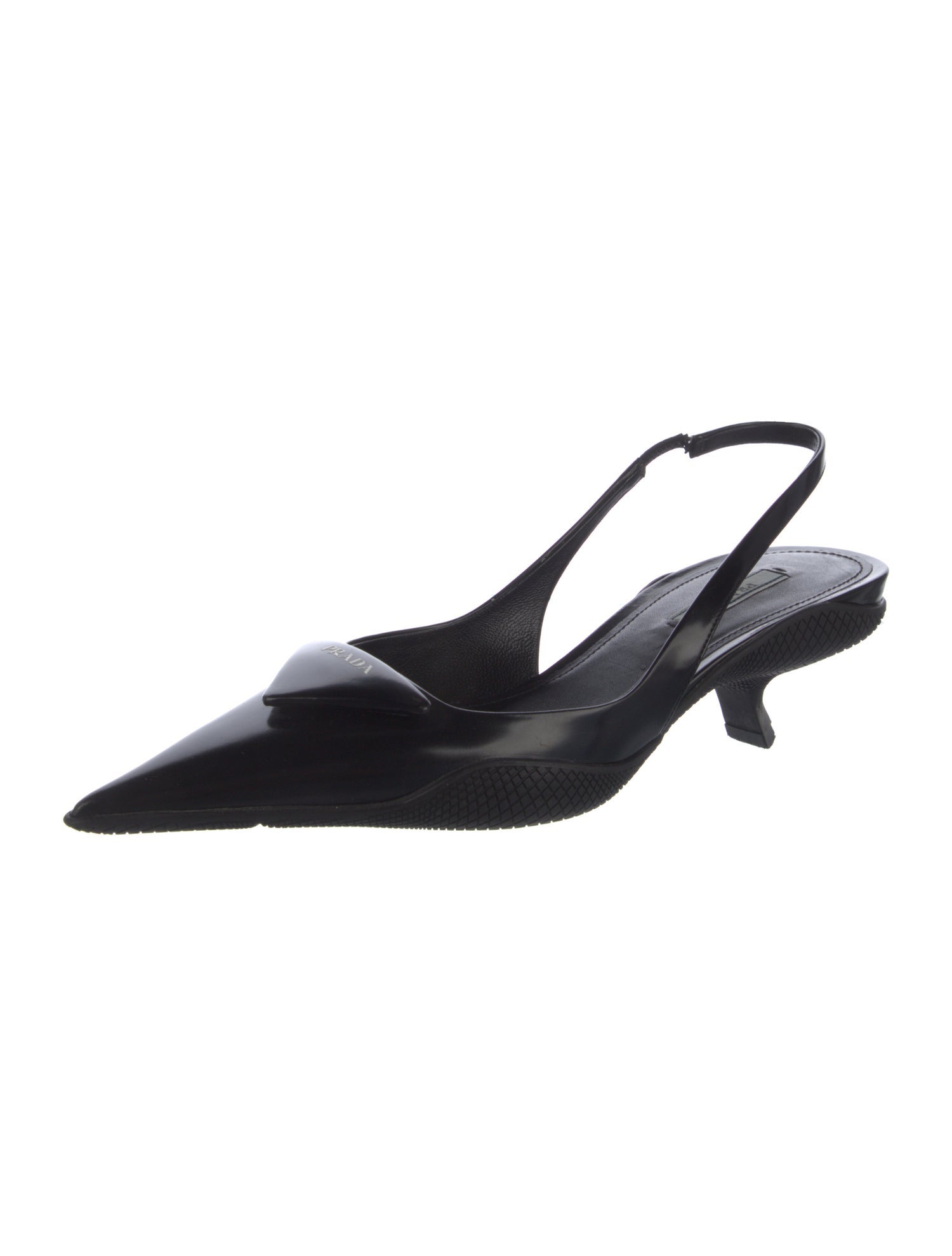 Prada Patent Leather Slingback Pumps