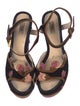 Prada Suede Floral Print Sandals