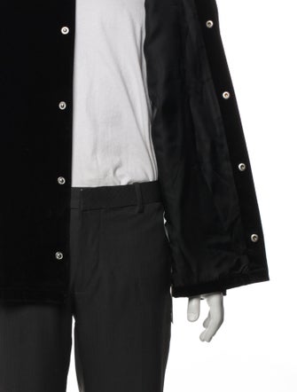 Prada 2022 Enameled Metal Triangle Trucker Jacket