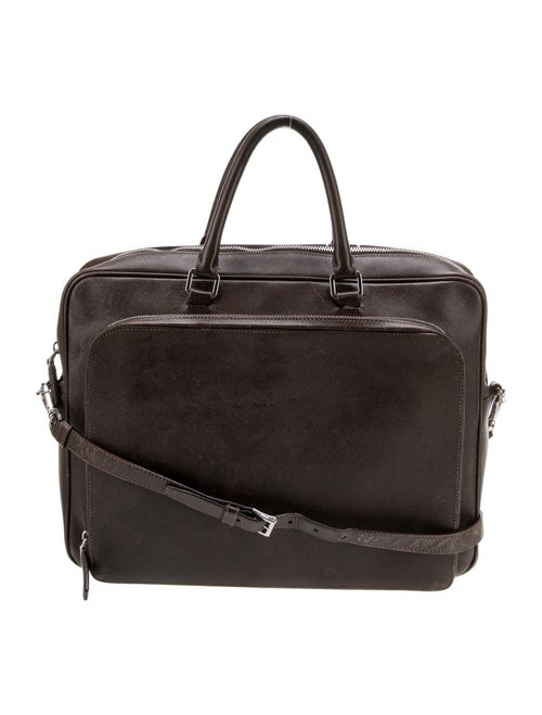 Prada Enameled Metal Triangle Briefcase