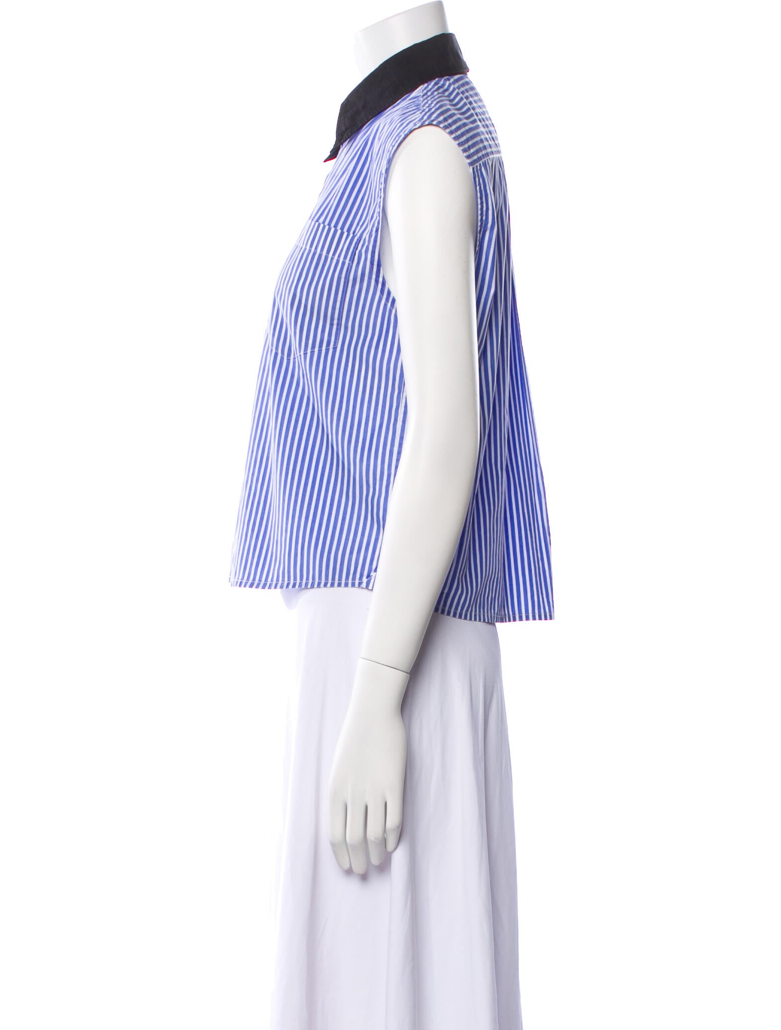 Prada 2018 Striped Button-Up Top