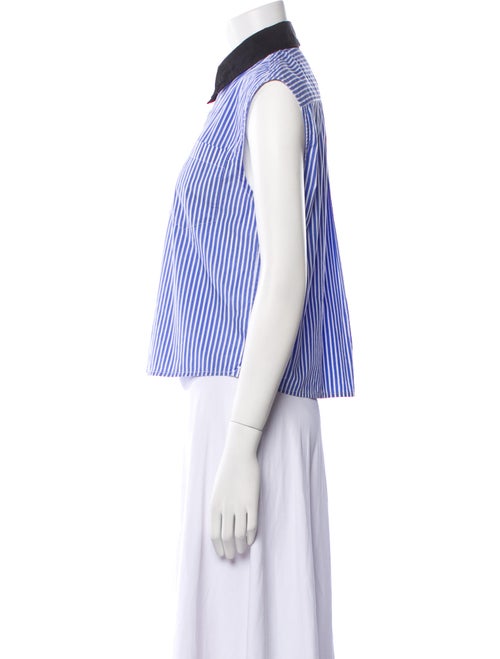 Prada 2018 Striped Button-Up Top