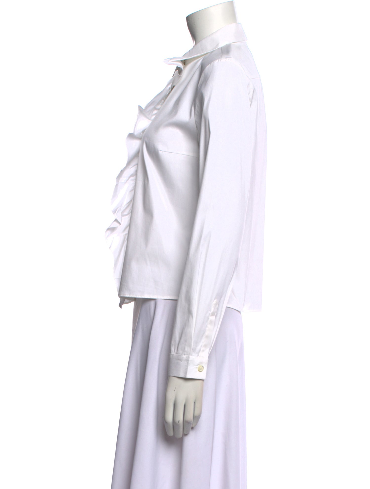 Prada 2016 Long Sleeve Button-Up Top