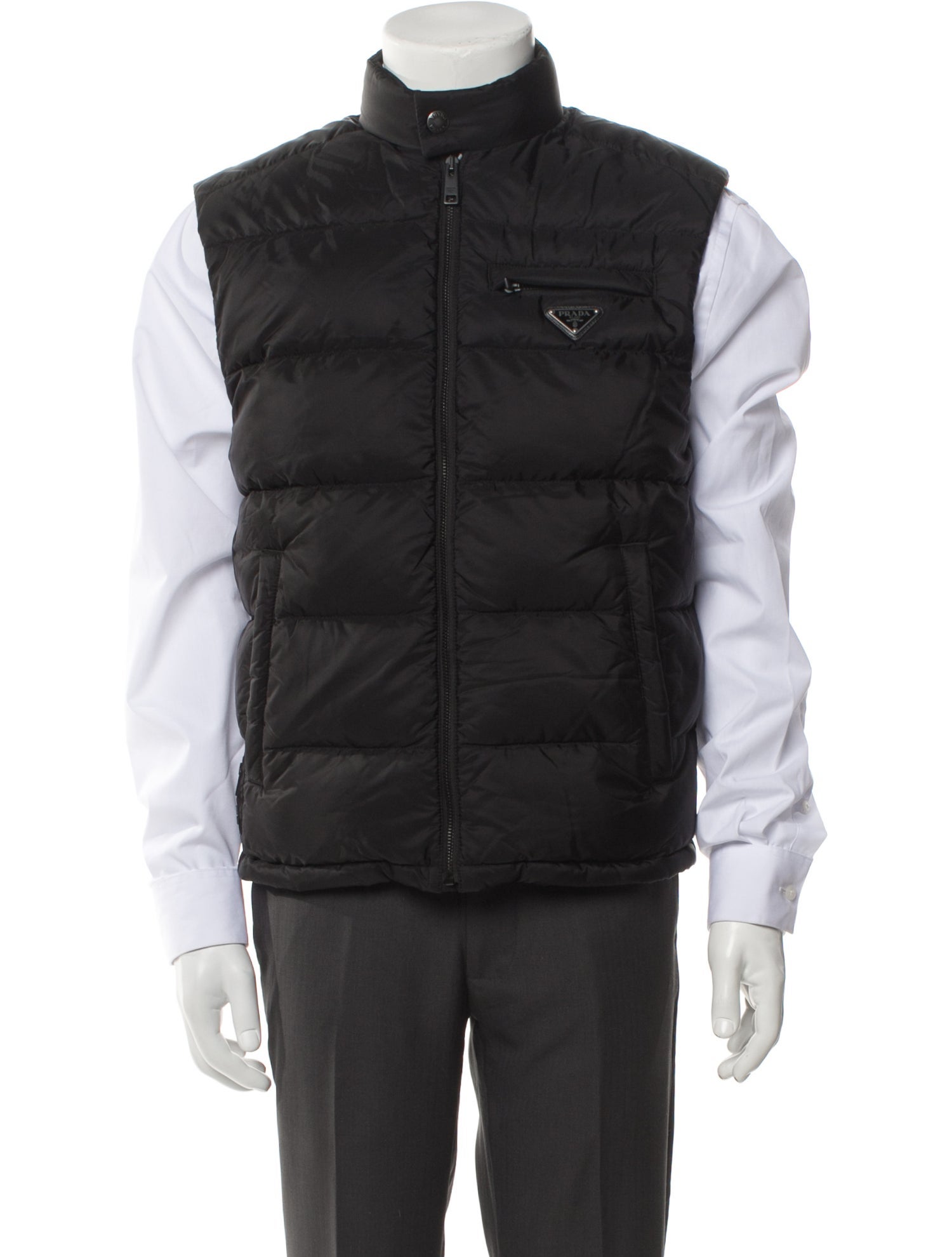 Prada 2020 Enameled Metal Triangle Vest