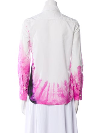 Prada 2019 Tie-Dye Print Button-Up Top