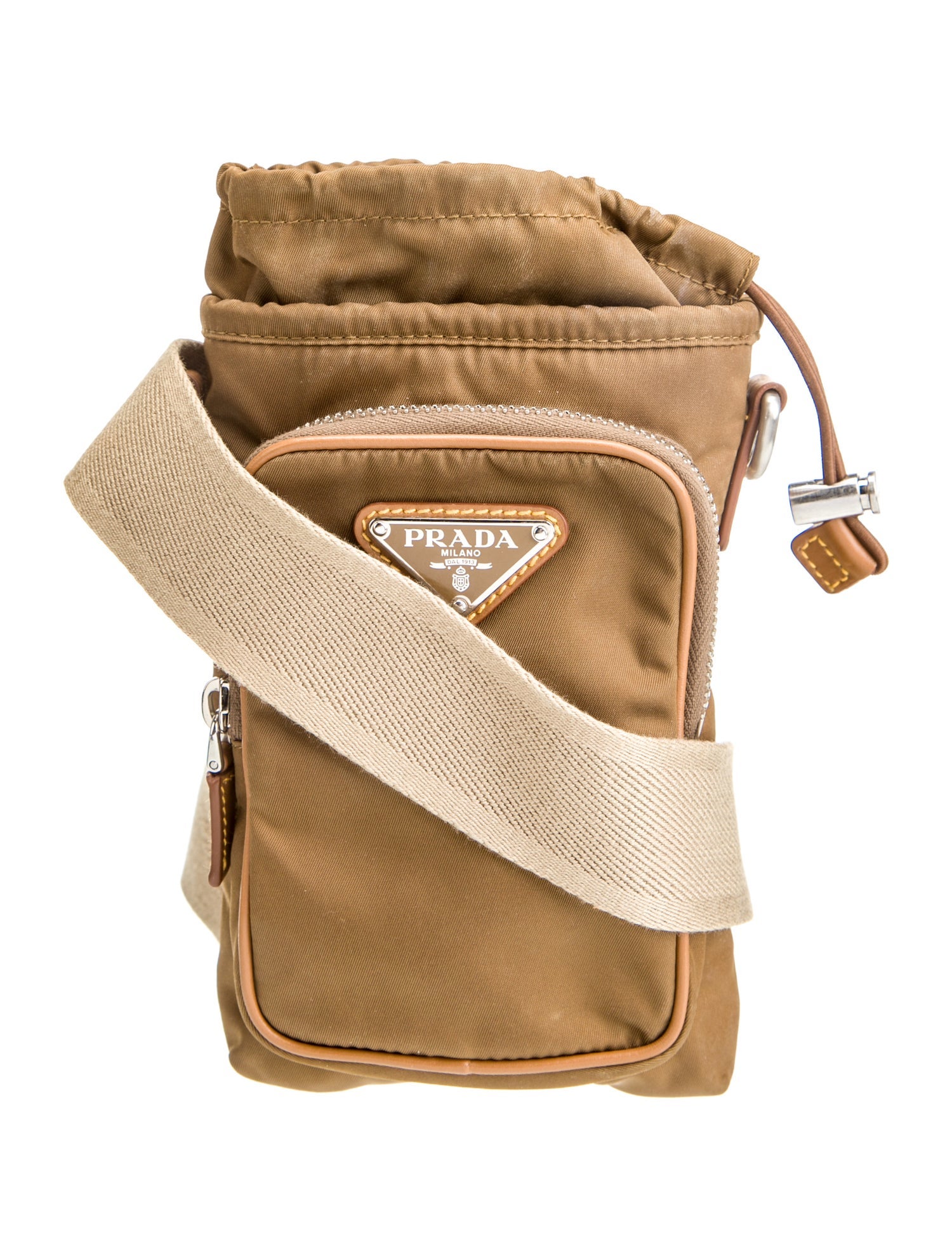 Prada Enameled Metal Triangle Re-Nylon Phone