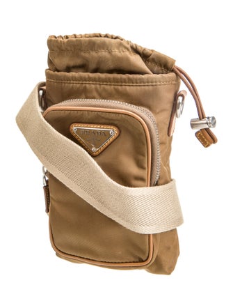 Prada Enameled Metal Triangle Re-Nylon Phone