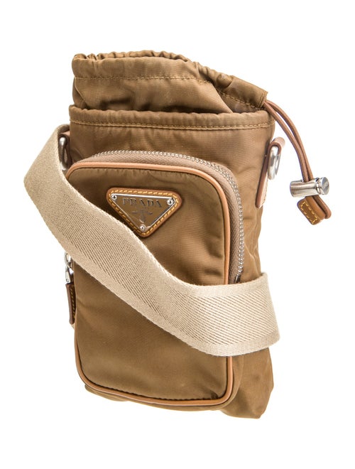 Prada Enameled Metal Triangle Re-Nylon Phone