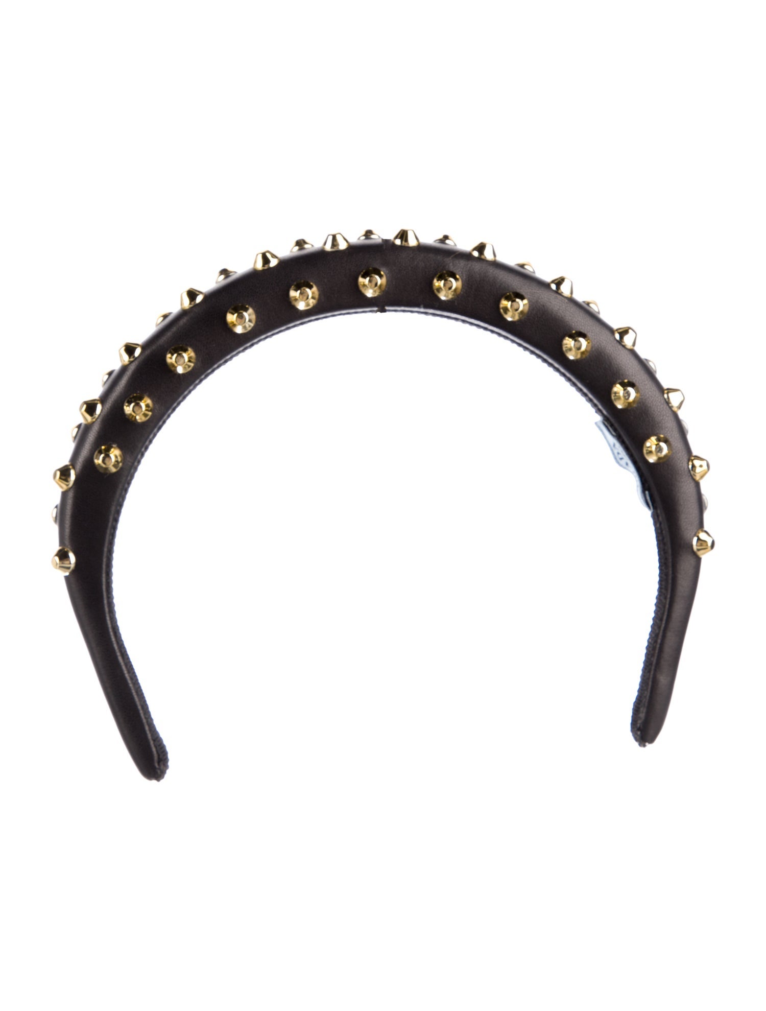 Prada Leather Studded Headband w/Tags