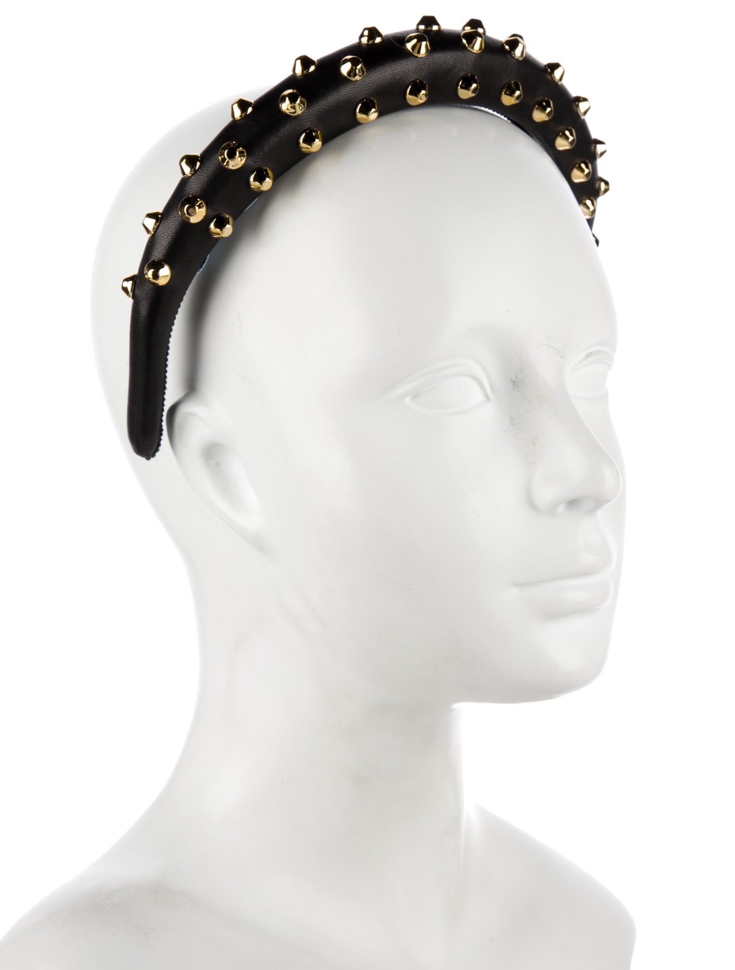 Prada Leather Studded Headband w/Tags