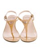 Prada Patent Leather T-Strap Sandals